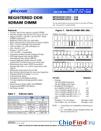 Datasheet MT36VDDF12872Y-265__ manufacturer Micron