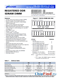 Datasheet MT36VDDT12872Y-262__ manufacturer Micron