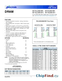 Datasheet MT4LC4M4A1-6 manufacturer Micron
