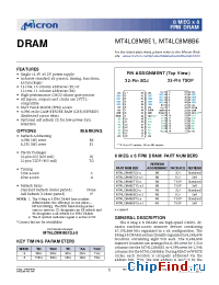 Datasheet MT4LC8M8B6-6 manufacturer Micron
