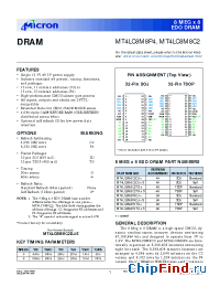 Datasheet MT4LC8M8C2TG-xS manufacturer Micron