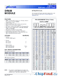 Datasheet MT5LDT472G-6 manufacturer Micron