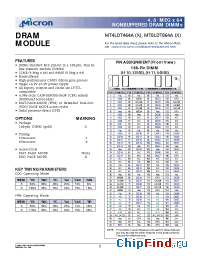 Datasheet MT8LDT864H-6XS manufacturer Micron