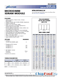 Datasheet MT8LSDF3264LW manufacturer Micron