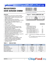 Datasheet MT9VDDF1672G-262__ manufacturer Micron
