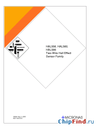 Datasheet HAL556SF-E manufacturer Micronas