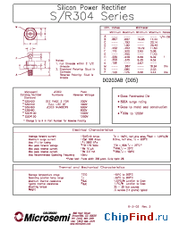 Datasheet 1N1301 manufacturer Microsemi