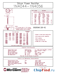 Datasheet 1N2054R manufacturer Microsemi