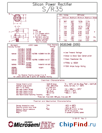 Datasheet 1N2135 manufacturer Microsemi