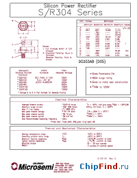 Datasheet 1N2284R manufacturer Microsemi