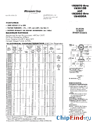 Datasheet 1N2974B manufacturer Microsemi
