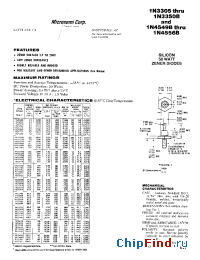 Datasheet 1N3305A manufacturer Microsemi