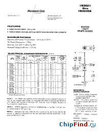 Datasheet 1N3821A...1N3830A manufacturer Microsemi