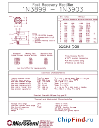 Datasheet 1N3903 manufacturer Microsemi