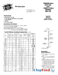 Datasheet 1N4099...1N4135 manufacturer Microsemi