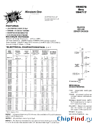Datasheet 1N4707 manufacturer Microsemi