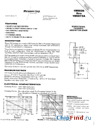 Datasheet 1N6036A manufacturer Microsemi