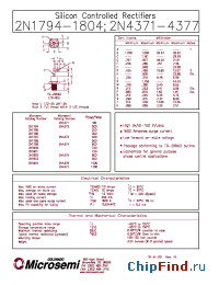 Datasheet 2N4375 manufacturer Microsemi