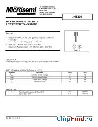 Datasheet 2N6304 manufacturer Microsemi