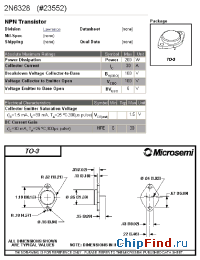 Datasheet 2N6328 manufacturer Microsemi
