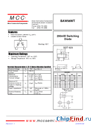 Datasheet BAW56WT manufacturer Microsemi