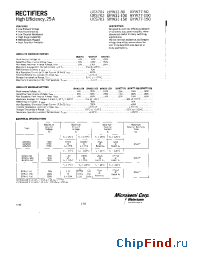 Datasheet BYW31-100 manufacturer Microsemi