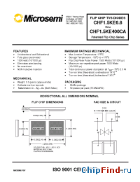 Datasheet CHF1.5KE10 manufacturer Microsemi