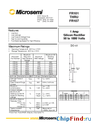 Datasheet FR101-7 manufacturer Microsemi