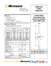 Datasheet FR601GP-07GP manufacturer Microsemi