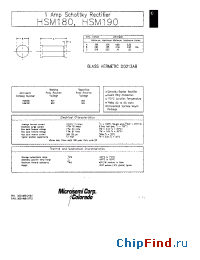 Datasheet HSM180MELF manufacturer Microsemi