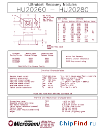 Datasheet HU20270 manufacturer Microsemi