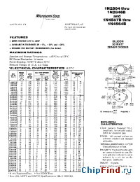 Datasheet JAN1N2808B manufacturer Microsemi