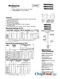 Datasheet JAN1N6638 manufacturer Microsemi
