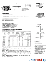 Datasheet JAN1N821-1DO-7 manufacturer Microsemi