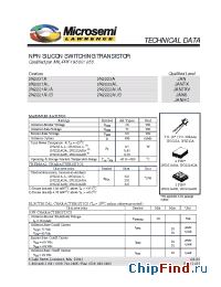 Datasheet JAN2N2221A manufacturer Microsemi