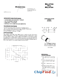 Datasheet MLL4728A manufacturer Microsemi