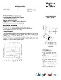 Datasheet MLL5918B-1 manufacturer Microsemi