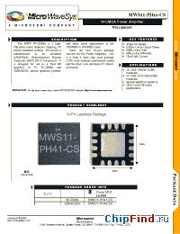 Datasheet MWS11-PH41-CS manufacturer Microsemi