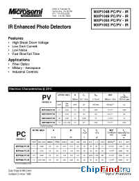 Datasheet MXP1002PC-IR manufacturer Microsemi