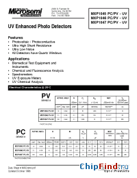Datasheet MXP1045PC-UV manufacturer Microsemi