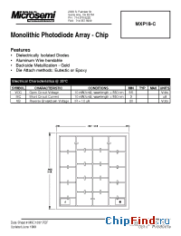 Datasheet MXP18-C manufacturer Microsemi
