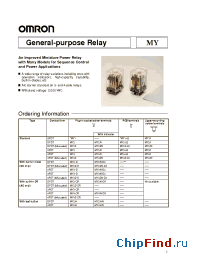 Datasheet MY4-02110/120AC manufacturer Microsemi