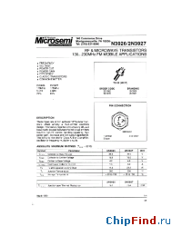 Datasheet N3926 manufacturer Microsemi