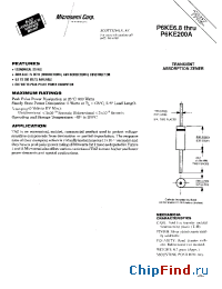 Datasheet P6KE8.2A manufacturer Microsemi