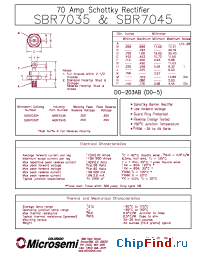 Datasheet SBR7035R manufacturer Microsemi