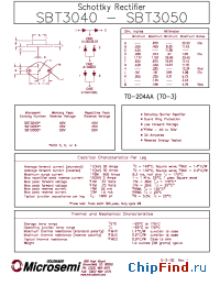 Datasheet SBT3045 manufacturer Microsemi