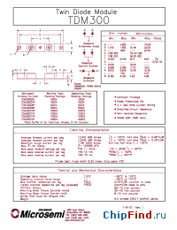 Datasheet TDM30014 manufacturer Microsemi