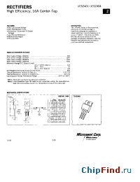 Datasheet UES2401-04 manufacturer Microsemi