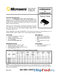 Datasheet USB50403C manufacturer Microsemi