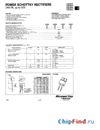 Datasheet USD835 manufacturer Microsemi